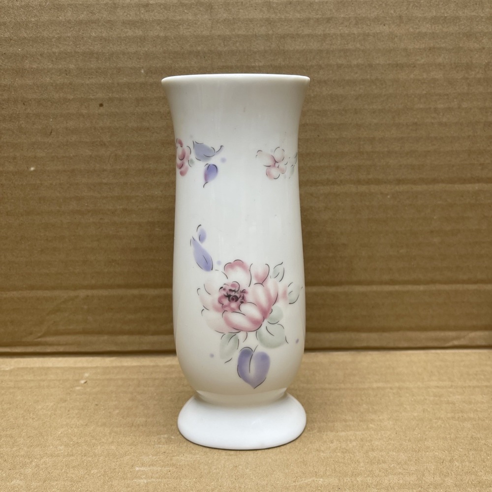 Vintage 1992 FTD Especially For You Floral Vase 6.5" Pastel Taiwan